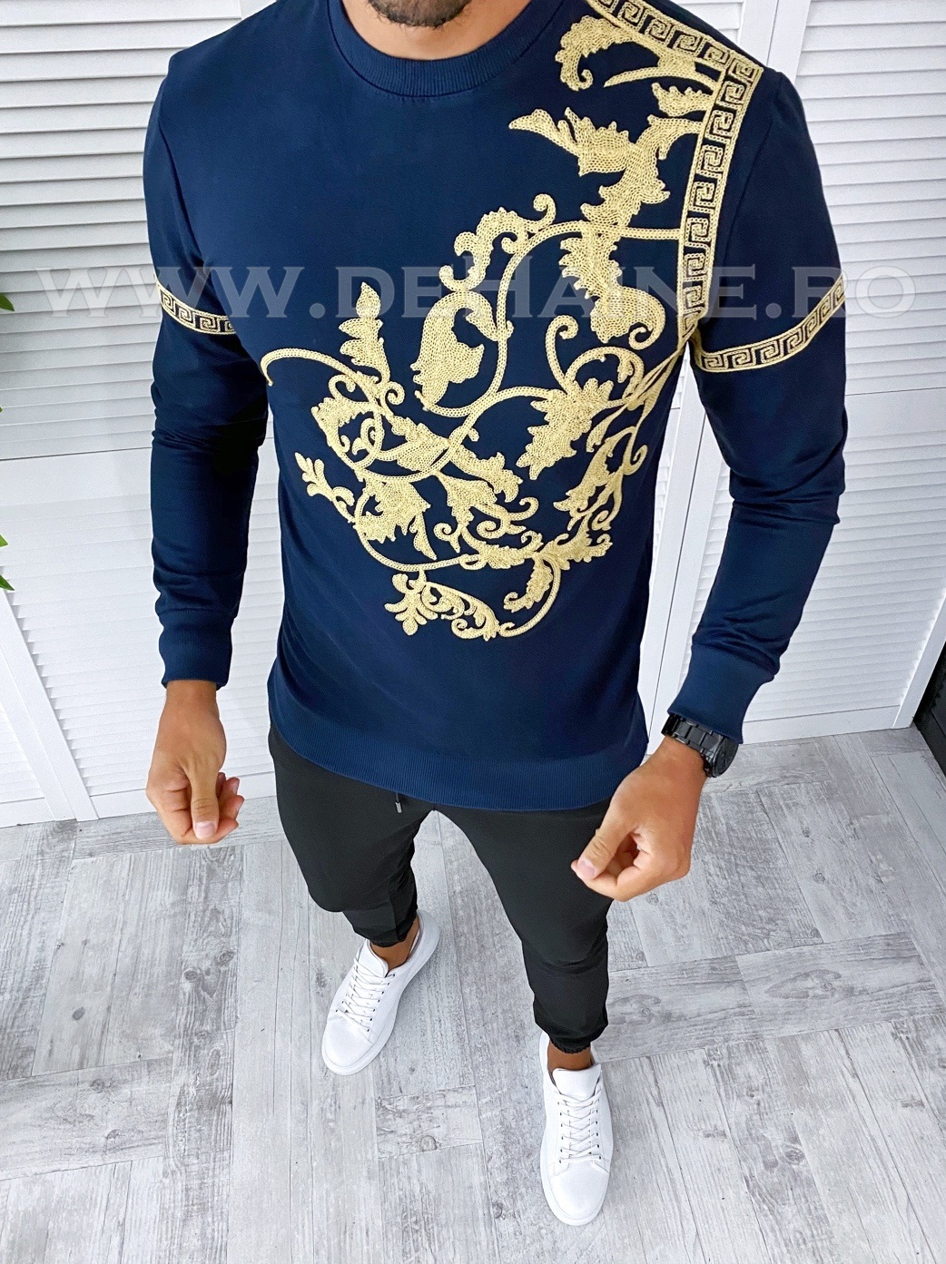 Bluza barbati bleumarin slim fit 2589 n5-4
